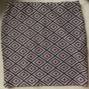 Aztec print mini skirt